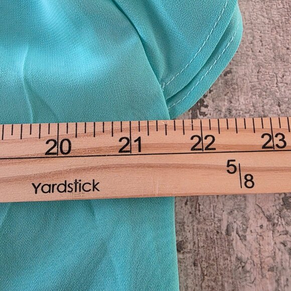 Zenana Outfitters Layered Sleeve Turqoise Blouse Size Medium - Picture 5 of 7